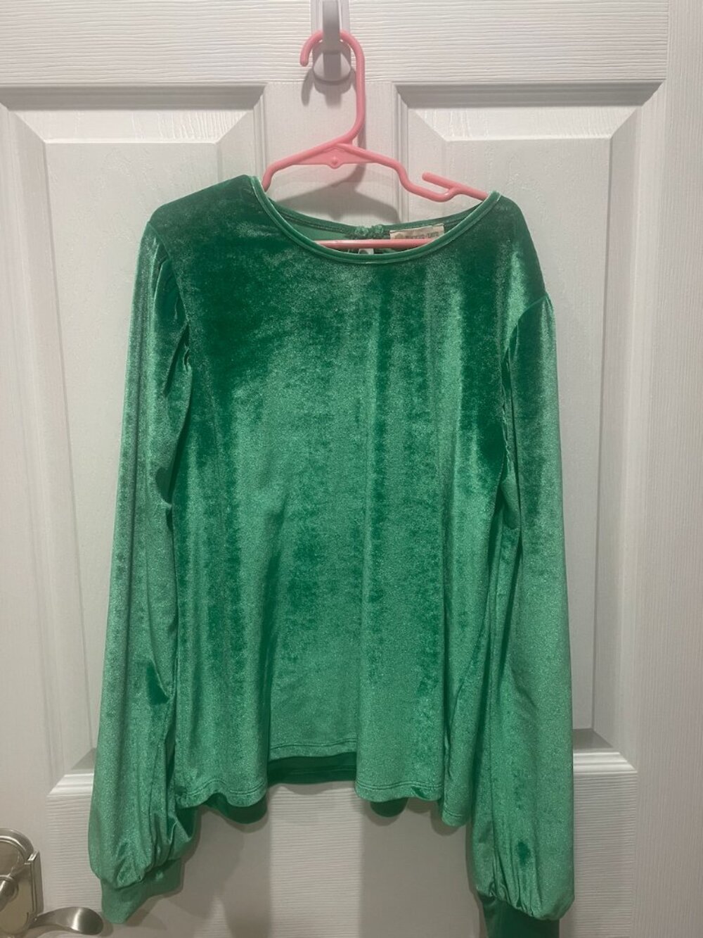 Green Velvelt Top